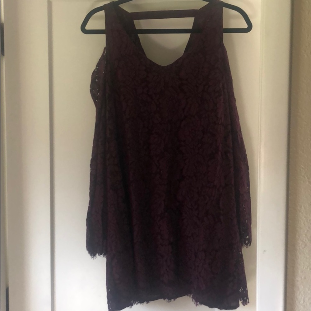 Chaser- plum lace dress